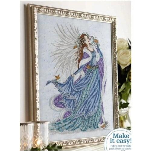 14CT Christmas Angel Fairy Joan Elliott collection Cross Stitches Set 39x49cm CS-100WM