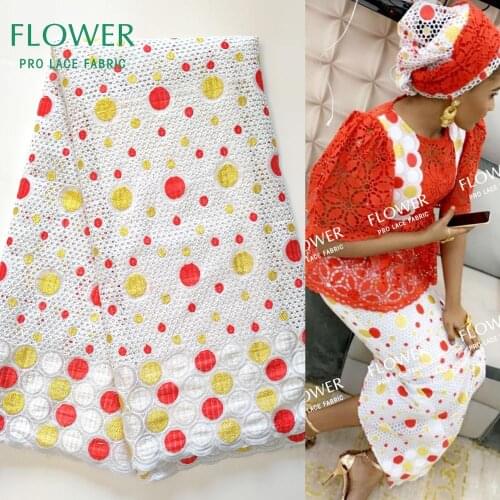 2020 High Qulaity African Dry Lace Swiss Voile Lace In Switzerland Nigerian Senegal 100% Cotton Lace Wedding Prom Dress Fabrics