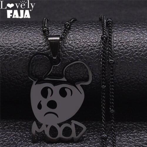 2021 MOOD Stainless Steel Chain Necklaces for Men/Women Silver Color Charm Necklace Jewelry collares hombre N4204S03