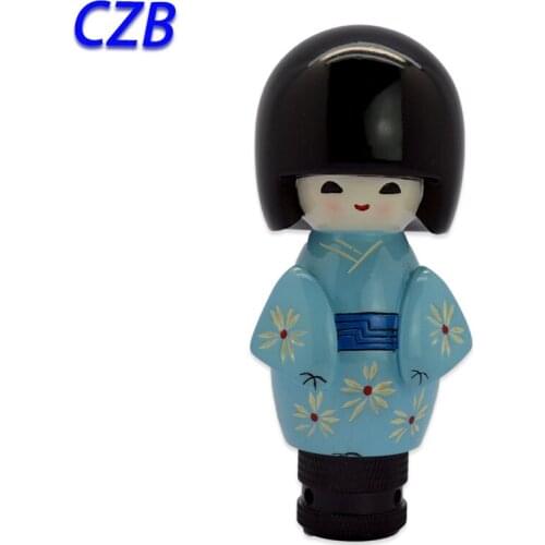 2021 Universal Manual Interior Parts Gear Stick Shift Shifter Lever Knob Blue Kimono Dolls Marches Fast shipping