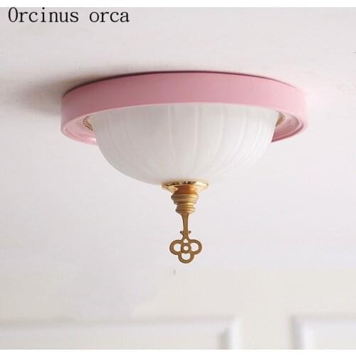 American lucky gold key ceiling lamp bedroom cloakroom childrens room minimalist glass childrens lamp free shipping