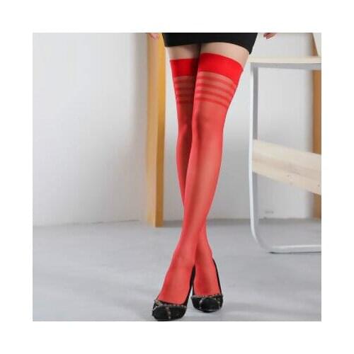 Cute Transparent Stockings Pure Lovely Over Knee Stocking Sexy See-through Hosiery Thigh High Silk Socks 2020 New Arrival
