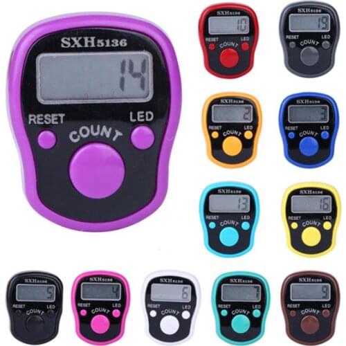 By dhl 200pcs Click Counter Stitch Marker and Row Counter LCD Electronic Digit Tally Counter SN1275