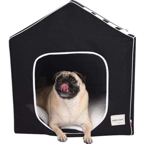 Teddy Kennel Cat Nest, Stylish and Cool, Removable and Washable Enclosed House Four Seasons General Method of Fighting Pet Bed