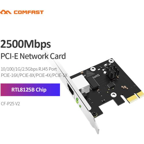 Gigabit 2500Mbps/10Gbps Ethernet PCI Express Network Card Gaming Desktop PCI-E Adapter Fast transmission For Win 7/8/10