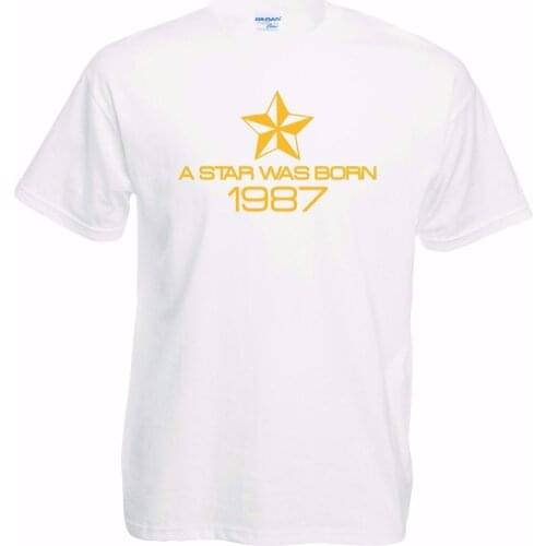 Brand Clothes Summer 2019 Design Men T-Shirt Maglietta J1572 Nata Una Stella 1987 Regalo Compleanno make Tee Shirts