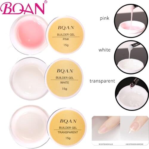 BQAN 1Box 15ml Acrylic Gel Tips Quick Building Nail Extend UV Gel UV Nail Gel Acrylic Builder Nail Gel Polish Manicure Tools