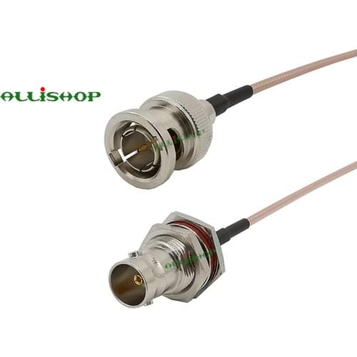 BNC Male to BNC Female Bulkhead Mount 75 Ohm Extension RG179 Cable for HD 3G SDI Vedio Camera Monitor Recorder Converter