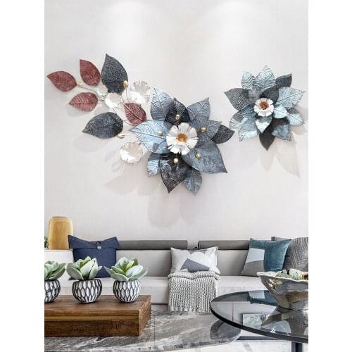 Chinese Wrought Iron Flower Wall Mural Home Livingroom Background Wall Sticker Crafts Lobby Office Club Wall Hanging Decoration