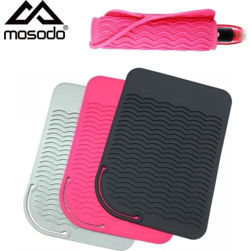 Mosodo Hot Pad Curling Iron Heat Pad Non Slip Rectangle Silicone Holder Mat Easy To Store Kitchen Bathroom Accessories