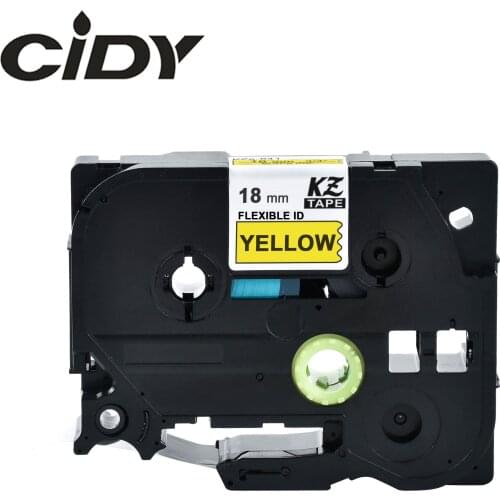 CIDY compatible brother 18mm tze tape flexible adhesive tapes tze-FX641 tze FX641 tz FX641 tz-FX641 for brother p-touch printer