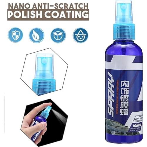 1pc 100ml Car Auto Nano Coating Agent Anti Scratch Hydrophobic Polish Coating Agent Coating Spray Wax Cleaning Agent Tool