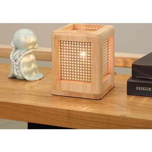 Table lamp square import wooden bedroom bedside table bar tea restaurant atmosphere exquisite wedding gift children LU726247