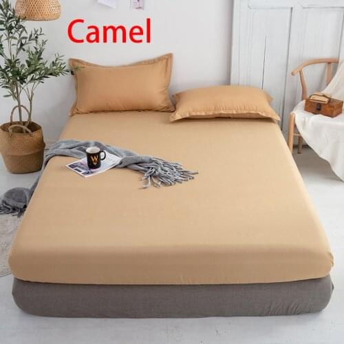 Fitted Sheet Single Double Fixed Solid Color Bedspread Fully Enclosed Thickened Non Slip And Dust-proof Protective Bedsp
