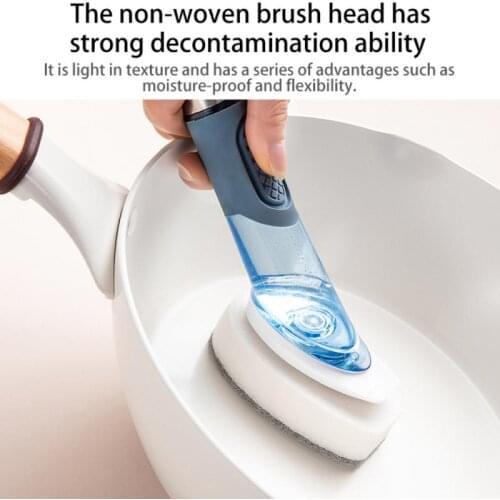 1pcs New 4 In 1 Kitchen Cleaning Brush Scrubber Dish Sponge Tableware Cleaning Brush Strong Descaling Decontamination Brushes