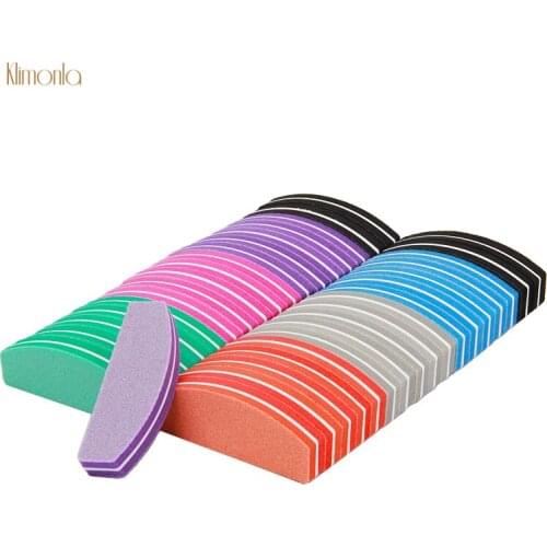 50pcs Colorful Nail File Blocks Sanding Polish Buffers For Manicure Pedicure Care 100/180 Nail Salon Tools Sponge Nail Files