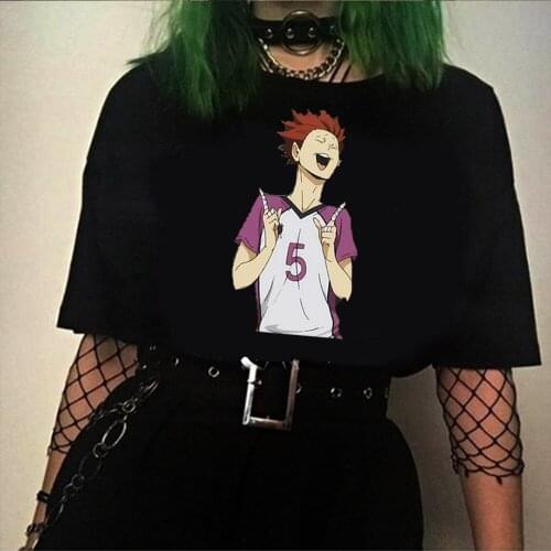 Hot Anim Haikyuu Harajuku Eyes Summer Short-sleeve Male T-shirt