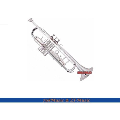 Silver Plated Bb/C Trumpet Professional Model With Case-Bore Size 11.65mm-Bell DIA.127mm