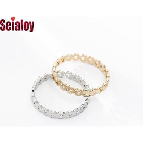 SEIALOY Simple Eternal Love Ring For Couple Lovers Charm Wedding Party Anniversary Plated Rose Gold Brands Rings Gift