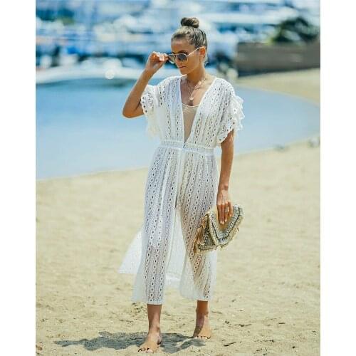Women Beach Cover Ups Sun Plus Size Swimwear Up Dress Tunic Swimsuits Playa Trendy Salida De Bano Mujer Pareo Bikini Kaftan