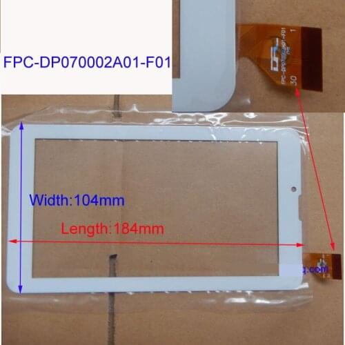 Replacement 7 inch touch screen panel FPC number FPC-DP070002A01-F01 with dimension 184*104mm