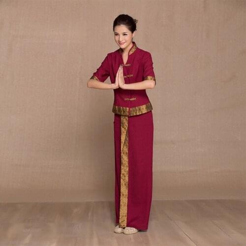 Thai Spa Beauty Salon work clothes beautician Shop work Uniform foot bath technician health care Store Asian Massage clothing