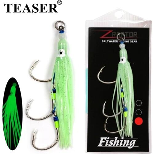 Teaser Kabura Jigging Madai Assist Hooks Tai Rubbers Silicone Skirts Filaments Ribbons Different Colors Slider Jigs Tails Sinker