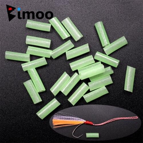 Bimoo 100PCS Saltwater Fishing Rigs Shrink Tube Heating Shrink Tube Size 3mm*15mm Sea Fishing Lure Jig Making Accessories