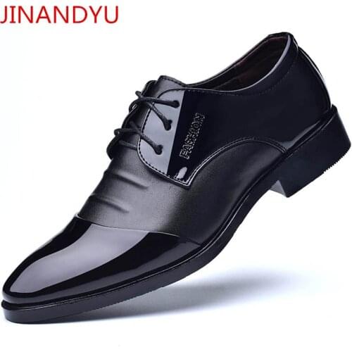 38-48 Lace-up Pointed Toes Shoes Man Oxford Brown Black Dress Shoes Shoes Mens Office Business Shoes for Man Zapato De Vestir