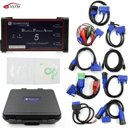 USB/Bluetooth Dpa5 Dearborn Protocol Adapter 5 Heavy Duty Truck Scanner CNH DPA 5 Works For Multi-brands Fast Shipping