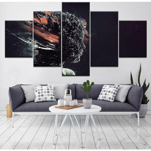 If You Don't Control Your Mind 5 Piece Wallpapers Art Canvas Print modern Poster Modular art painting for Living Room Home Decor