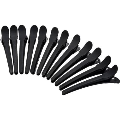 12Pcs Professional Hairdressing Hair Clip Hairpins Cutting Plastic Sectioning Clips Hair Clamp Grips Salon Styling Tools