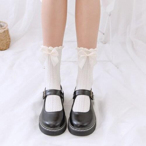 Womens Cotton Smiley Socks Embroidery Cartoon Cute Solid Breathable Socks Winter Harajuku Casual Smile Butterfly Socks