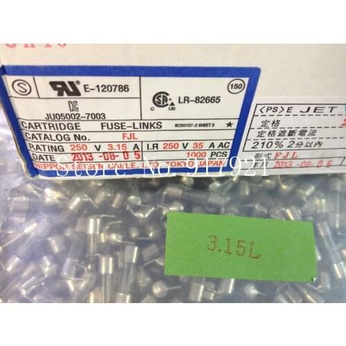 [ZOB] Japan imported JET FJL pin 5X20 3.15A250V micro glass fuse fuse original --200pcs/lot