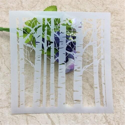 1 Sheet White birch Layering Stencils for DIY Scrapbooking/photo album Decorative Embossing DIY Paper Cards Crafts