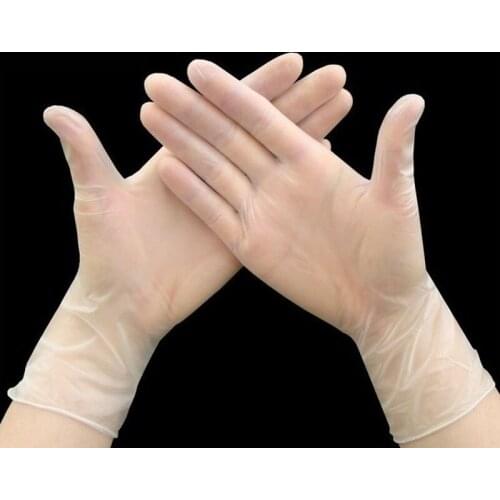 100 Pcs Disposable PVC Gloves Kitchen Gloves Dish Washing Gloves Food Grade Gloves