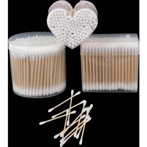 300 Pcs New Disposable Cotton Swab Applicator Q-tip Swabs Bamboo Handle Sturdy