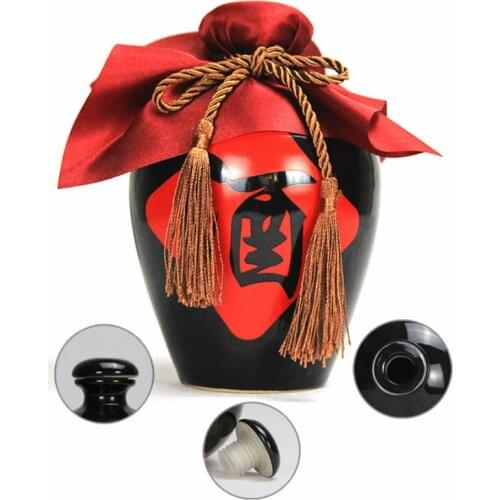 500ml Retro Wine Bottle Collection Collect Ceramics Chinese Style Empty Bottle Self-brewed Wine Preservation Dust-proof E11691