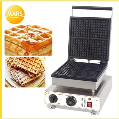 Brand new stainless steel non stick waffle maker iron baker machine for kitchen appliance