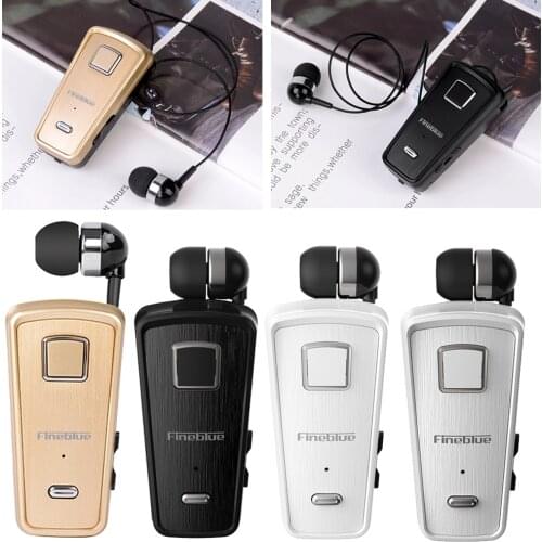 Fineblue F980 Wireless Bluetooth Stereo Earphone Folding Clip Headset MINI Wireless In-Ear Handsfree with Mic For IOS Android
