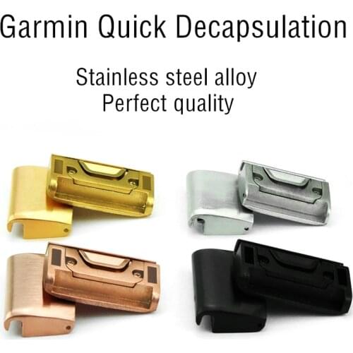 20mm/22mm/26mm Quick-Fit Metal Watch Band Connector Adapter for Garmin Fenix 6X Fenix 6 6S 5X Fenix 3 All models Easy Fit Buckle