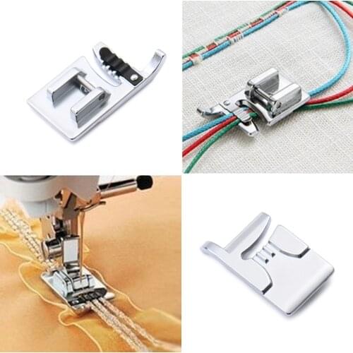 Domestic sewing machine parts presser foot 7309 / Cording Foot 3 way cording foot