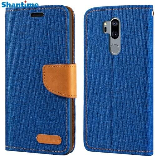 Oxford Leather Wallet Case For LG G7 With Soft TPU Back Cover Magnet Flip Case For LG G7 ThinQ
