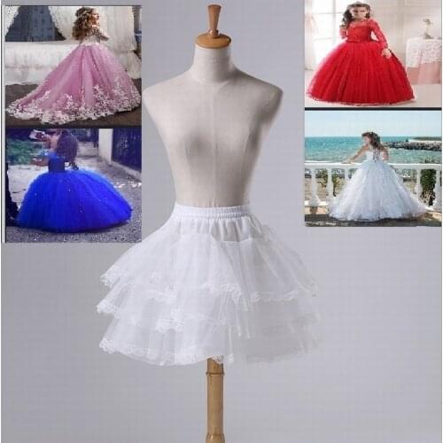 Kids Petticoats for Flower Girls Dresses Little Girls Crinoline Wedding Accessories Lolita Skirt Underskirt Vestido De Novia