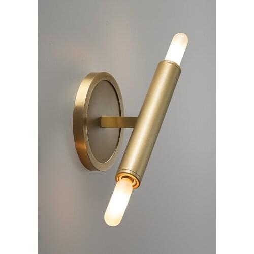 Double head living room aisle wall lamp bedroom bedside lamp simple background wall lamp bathroom mirror front lamp