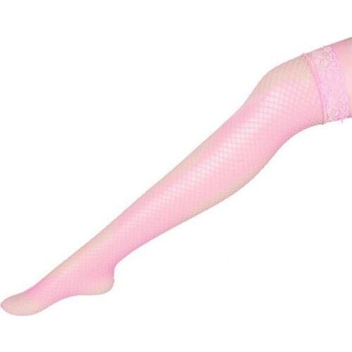 1Pair New Lady Over Knee Socks Sexy Stockings For Ladies Women Solid Color Sexy Fishnet Lace Thigh High Stockings