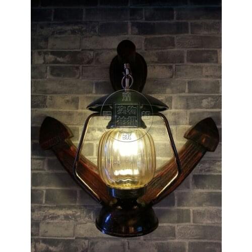 The Chinese restaurant lights retro creative personality aisle anchor wood lantern outdoor wall lamp wall lamp YA7263