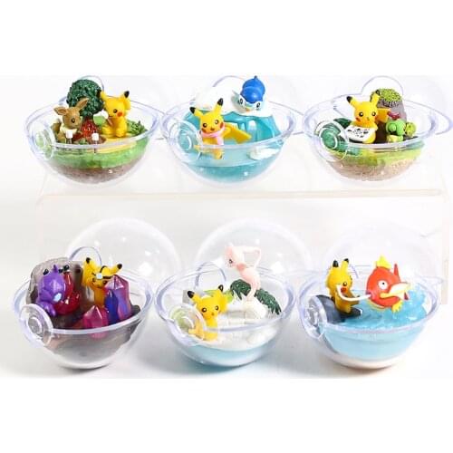 Pokemon Terrarium Collection Figure Vol.2 Eevee Mew Piplup Caterpie Magikarp Yamirami Pikachu