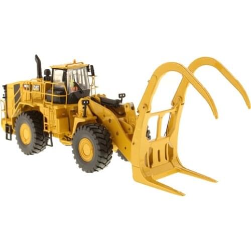 DM 1:50 Caterpillar CAT 988K Wheel Loader With Log Grapple Engineering Machinery Diecast Toy Model 85917 Collection,Decoration