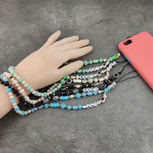 Fashion Crystal Love Word Eye Phone Holder Grip for Xiaomi/Huawei/Samsung Wrist Straps Lanyards for Keys Multi-function